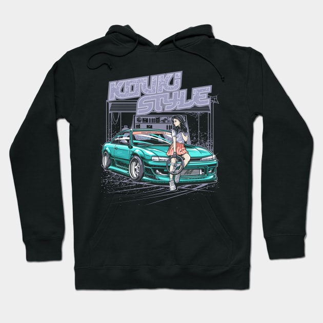 Nissan Silvia S14 Kouki Style, Japanese Race car, JDM Tee, sr20, Car Fan, Car Guy Gift Idea, Car Enthusiasts, Car Lover Poster, Gift For Mechanic Hoodie by racingfactory